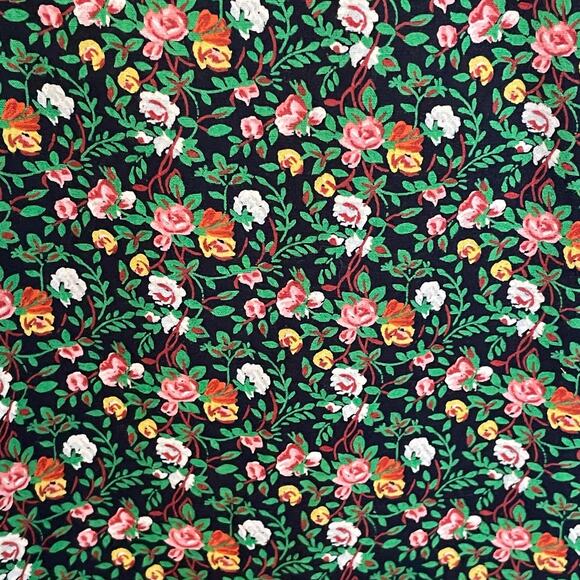 VTG John Henry 100% Cotton Green Dark Floral Button Up Shirt Sz 10 Fall Casual - Picture 7 of 9